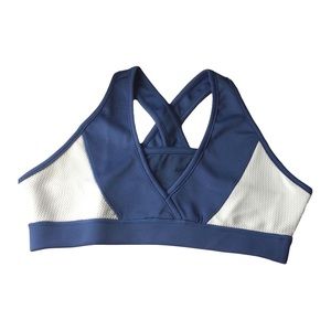 || New Sports Bra || blue and white color block Size Medium